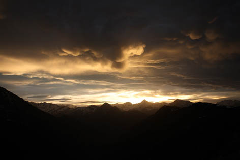 Coucher de soleil sur les Pyrénées